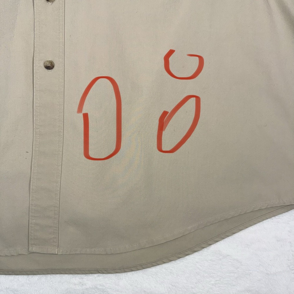 Vtg 90s C.C. Filson Co. Padded Hunting Shooting Shirt Orange Khaki Gorp Sz XXXL - Picture 13 of 16